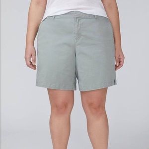 Lane Bryant girlfriend sage green color shorts.NWT
